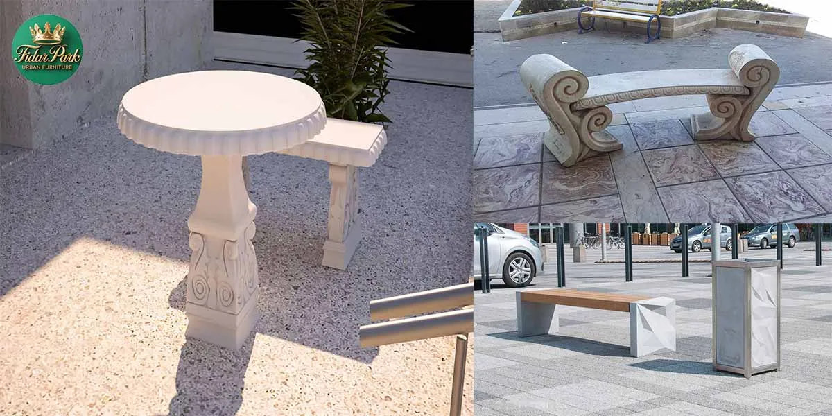 خرید و فروش انواع میز و صندلی بتنی