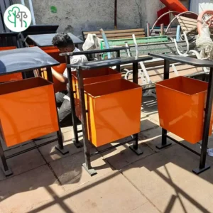 سطل زباله فلزی پارکی کد 104